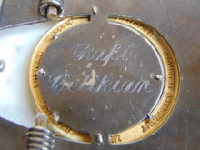 Load image into Gallery viewer, Vintage Estate Lucky Horseshoe Free Masons Sterling Silver &amp; 10k Diamond Belt Buckle