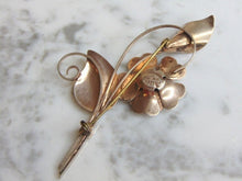 Load image into Gallery viewer, Womens Vintage Estate Sterling Silver Flower Brooch 13.4g E4931
