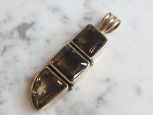 Load image into Gallery viewer, Womens Vintage Estate Sterling Silver Smoky Quartz Pendant 30.6g E4934