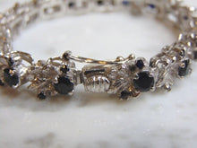 Load image into Gallery viewer, Womens Vintage Estate Sterling Silver Sapphire Bracelet 23g E4950