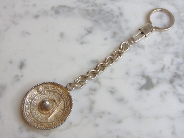Vintage Estate Sterling Silver Sombrero Keychain 20.0g E4997