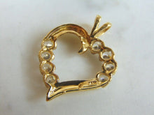Load image into Gallery viewer, Womens Vintage Estate 14k Yellow Gold Heart Pendant 2.5g E2006