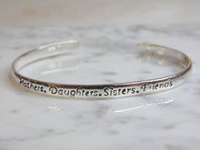 Load image into Gallery viewer, Womens Vintage Estate Sterling Silver "Mothers" Cuff Bracelet 12.1g E5014