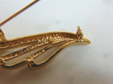 Load image into Gallery viewer, Womens Vintage Estate 14K Yellow Gold Flower Brooch w/ Gemstones 6.9g E2152
