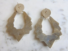 Load image into Gallery viewer, Womens Vintage Estate Sterling Silver Modernist Earrings 18.2g E5071
