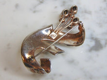 Load image into Gallery viewer, Womens Vintage Estate Sterling Silver w/ CZ Stones Brooch 18.9g E5093