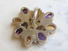 Load image into Gallery viewer, Womens Vintage Estate Sterling Silver Multi Stone Pendant 33.3g E5119