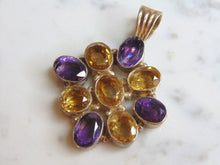 Load image into Gallery viewer, Womens Vintage Estate Sterling Silver Multi Stone Pendant 25.7g E5138