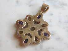 Load image into Gallery viewer, Womens Vintage Estate Sterling Silver Multi Stone Pendant 25.7g E5138