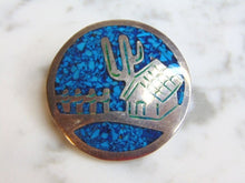 Load image into Gallery viewer, Womens Vintage Estate Sterling Silver Southwestern Brooch 15.2g E5144