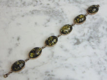 Load image into Gallery viewer, Womens Vintage Estate Sterling Silver Stone Bracelet 22.0g E5168