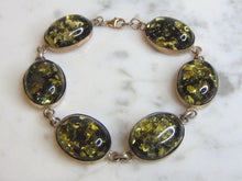 Load image into Gallery viewer, Womens Vintage Estate Sterling Silver Stone Bracelet 22.0g E5168