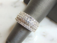 Load image into Gallery viewer, Womens Vintage Estate Sterling Silver Ring w/ CZ Stones 5.9g E5178