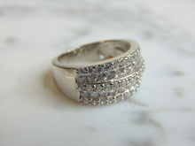 Load image into Gallery viewer, Womens Vintage Estate Sterling Silver Ring w/ CZ Stones 5.9g E5178