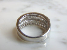 Load image into Gallery viewer, Womens Vintage Estate Sterling Silver Ring w/ CZ Stones 5.9g E5178