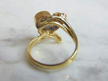 Load image into Gallery viewer, Womens Vintage Estate 14K Yellow Gold Blue Sapphire Ring 3.8g #E2973