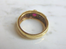 Load image into Gallery viewer, Womens Vintage Estate 14K Gold Diamond &amp; Garnet Ring 5.6g E2976