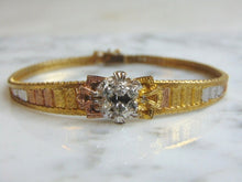 Load image into Gallery viewer, Womens Vintage Estate Gold Tone Sterling Silver Bracelet 13.8g E5202