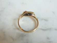 Load image into Gallery viewer, Womens Vintage Estate 10K Gold w/ Rose Gold Grape Leaf Ring 2.6g #E2881