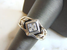 Load image into Gallery viewer, Womens Vintage Estate Sterling Silver Ring w/ CZ Stone 7.5g E5184