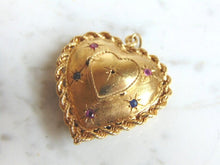 Load image into Gallery viewer, Womens Vintage Estate 14K Yellow Gold Heart Locket Pendant 13.9g E3390