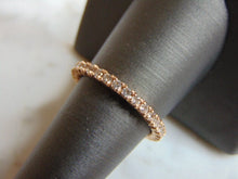 Load image into Gallery viewer, Womens Vintage Estate 18K Rose Gold CZ Eternity Ring 3.3g  #E3393