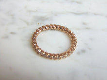 Load image into Gallery viewer, Womens Vintage Estate 18K Rose Gold CZ Eternity Ring 3.3g  #E3393