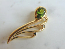 Load image into Gallery viewer, Womens Vintage Estate 14K Yellow Gold Flower Brooch w/ Gemstones 6.9g E2152