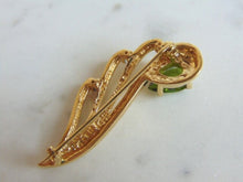Load image into Gallery viewer, Womens Vintage Estate 14K Yellow Gold Flower Brooch w/ Gemstones 6.9g E2152