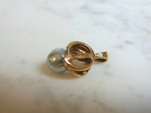 Load image into Gallery viewer, Womens Vintage Estate 10K Gold w/ Faux Pearl Pendant  2.6g #E2894