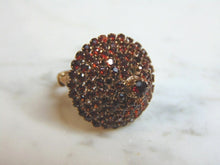 Load image into Gallery viewer, Womens Vintage Estate 10K Yellow Gold Garnet Cocktail Ring 7.9g E3364