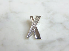 Load image into Gallery viewer, Womens Vintage Estate Sterling Silver CZ Pendant 0.8g E5379