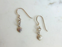 Load image into Gallery viewer, Womens Vintage Estate Sterling Silver Seashell Dangle Earrings 0.9g E5392