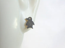 Load image into Gallery viewer, Womens Vintage Estate Sterling Silver Penguin Earrings 0.5g E5412
