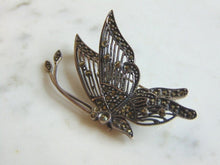 Load image into Gallery viewer, Womens Vintage Estate Sterling Silver Butterfly Brooch 8.4g E5435