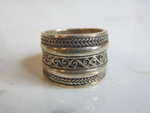 Load image into Gallery viewer, Womens Vintage Estate Sterling Silver Modernist Ring 12.8g E5479