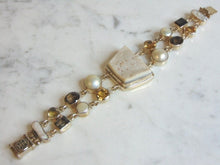 Load image into Gallery viewer, Womens Vintage Estate Sterling Silver Multi Stone Bracelet 72.3g E5521