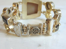 Load image into Gallery viewer, Womens Vintage Estate Sterling Silver Multi Stone Bracelet 72.3g E5521