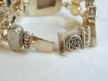 Load image into Gallery viewer, Womens Vintage Estate Sterling Silver Multi Stone Bracelet 72.3g E5521
