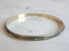 Load image into Gallery viewer, Womens Vintage Estate Sterling Silver Abalone Bracelet 11.5g E5591