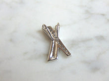 Load image into Gallery viewer, Womens Vintage Estate Sterling Silver CZ Pendant 0.8g E5379