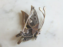 Load image into Gallery viewer, Womens Vintage Estate Sterling Silver Butterfly Brooch 8.4g E5435
