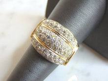 Load image into Gallery viewer, Womens Vintage Estate Sterling Silver Gold Tone CZ Ring 8.4g E5729