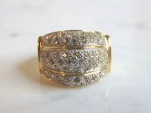 Load image into Gallery viewer, Womens Vintage Estate Sterling Silver Gold Tone CZ Ring 8.4g E5729
