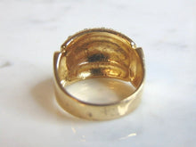 Load image into Gallery viewer, Womens Vintage Estate Sterling Silver Gold Tone CZ Ring 8.4g E5729