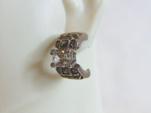 Load image into Gallery viewer, Womens Vintage Estate Sterling Silver CZ Earrings 8.2g E5442