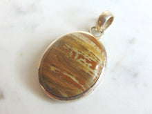 Load image into Gallery viewer, Womens Vintage Estate Sterling Silver Jasper Pendant 12.5g E5737