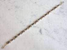 Load image into Gallery viewer, Womens Vintage Estate Sterling Silver Smoky Quartz Bracelet 14.9g E5748
