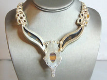 Load image into Gallery viewer, Womens Vintage Estate Sterling Silver Multi Stone Necklace 96.3g E5807