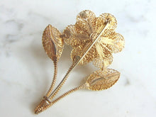 Load image into Gallery viewer, Womens Vintage Estate Sterling Silver Flower Brooch 12.1g E5879